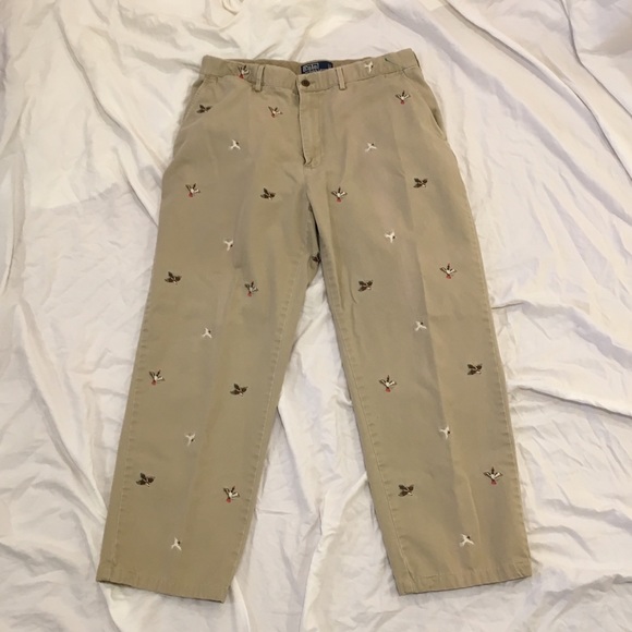 Ralph Lauren Embroidered Khakis - Picture 1 of 3